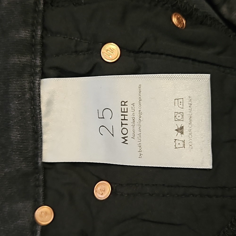 NEW! Mother Denim The Looker Sacred Slit Ankle Jeans Dear Mr. Black Size 25 - Picture 12 of 14